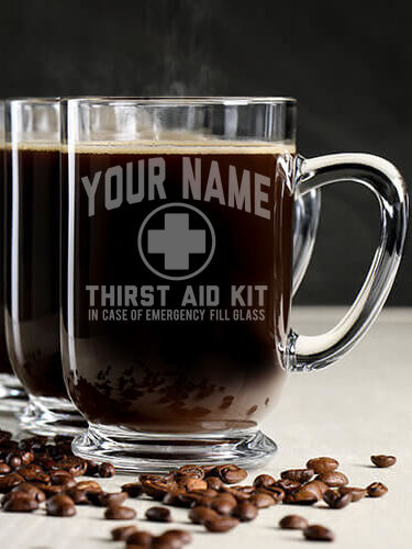 Thirst Aid Kit : Coffee Mugs - Engraved