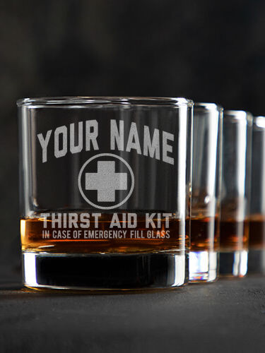 Thirst Aid Kit : Rocks Glasses - Engraved
