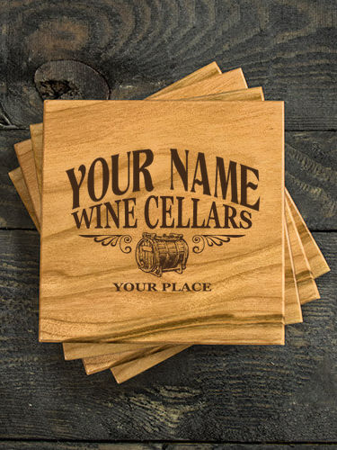 Wine Cellars : Coasters - Engraved