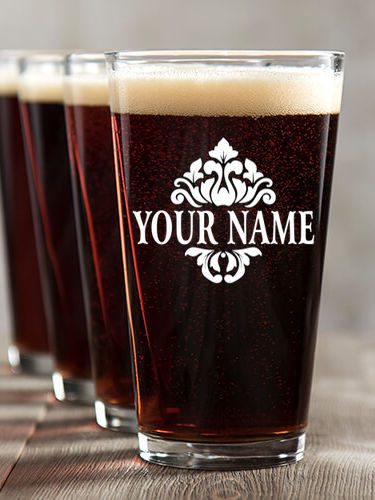 Classic Filigree : Pint Glasses - Color Printed