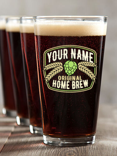 Home Brew : Pint Glasses - Color Printed