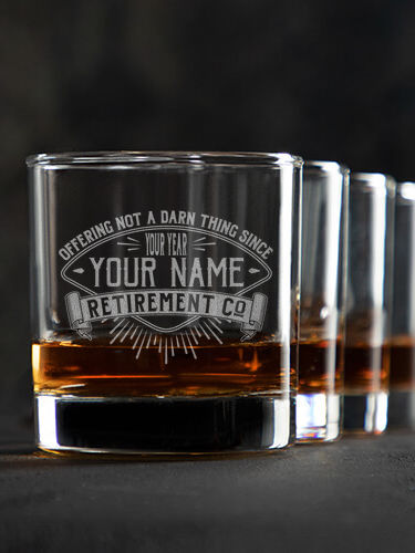Retirement Company : Rocks Glasses - Engraved