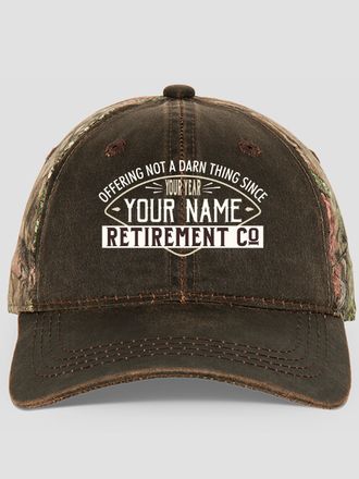 Retirement Company : Embroidered 2-Tone Camo Hats