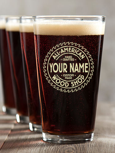 Wood Shop : Pint Glasses - Color Printed