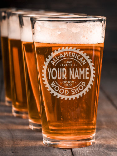 Wood Shop : Pint Glasses - Engraved