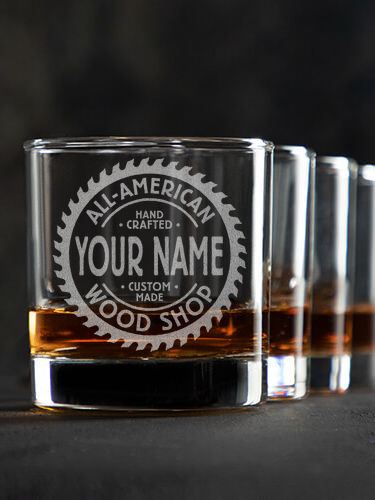 Wood Shop : Rocks Glasses - Engraved