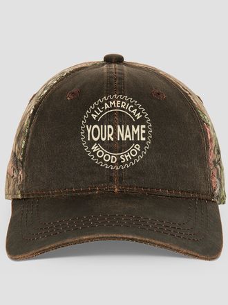 Wood Shop : Embroidered 2-Tone Camo Hats