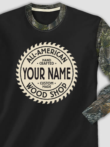 Wood Shop : Printed 2-Tone Camo Long Sleeves