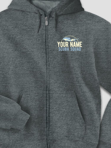 Scuba : Embroidered Zip Hoodies