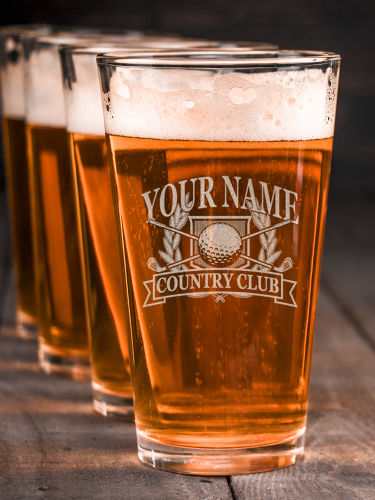 Classic Country Club : Pint Glasses - Engraved