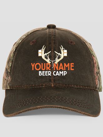 Beer Camp : Embroidered 2-Tone Camo Hats