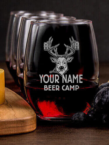 Beer Camp : Cheese Board Wine Glass Gift Sets - Engraved