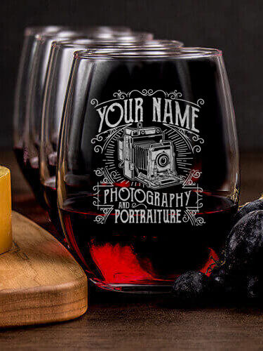 Photography : Cheese Board Wine Glass Gift Sets - Engraved