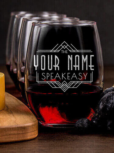 Speakeasy : Cheese Board Wine Glass Gift Sets - Engraved
