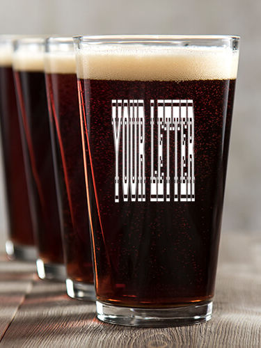 Varsity Letter : Pint Glasses - Color Printed