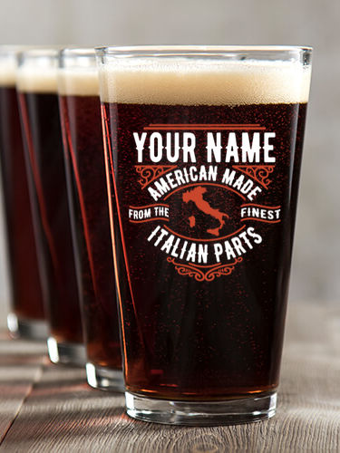 Italian Parts : Pint Glasses - Color Printed