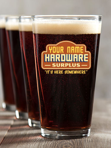 Hardware Surplus : Pint Glasses - Color Printed