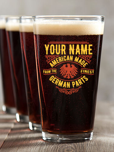 German Parts : Pint Glasses - Color Printed
