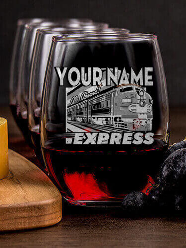 Express : Cheese Board Wine Glass Gift Sets - Engraved