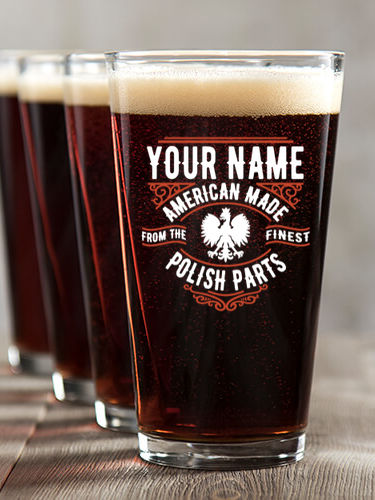 Polish Parts : Pint Glasses - Color Printed