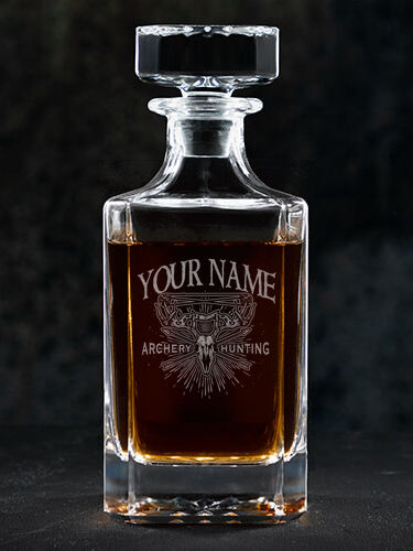 Archery Hunting : Whiskey Decanter - Engraved
