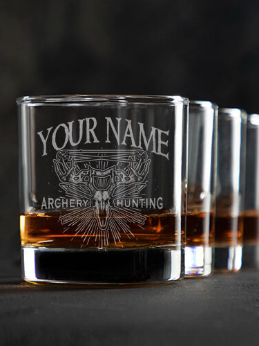 Archery Hunting : Rocks Glasses - Engraved