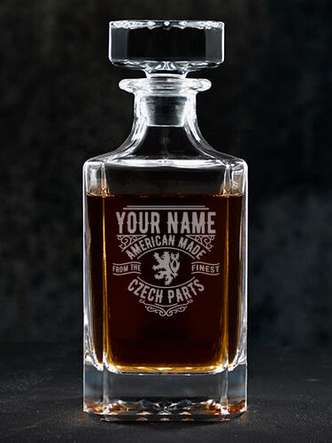 Czech Parts : Whiskey Decanter - Engraved