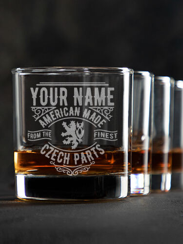 Czech Parts : Rocks Glasses - Engraved