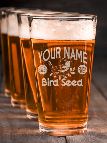 Bird Seed : Pint Glasses - Engraved
