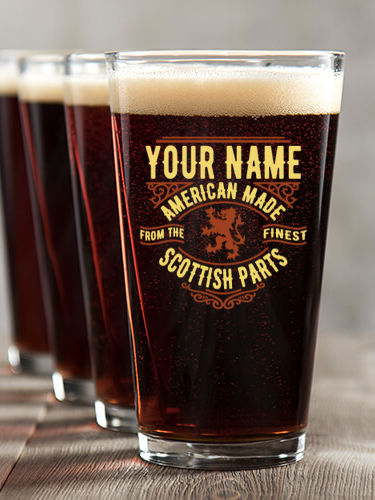 Scottish Parts : Pint Glasses - Color Printed