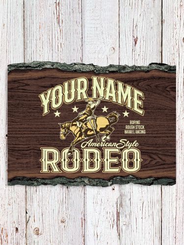 Rodeo : Faux Sliced Log Plaque