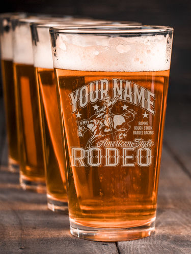 Rodeo : Pint Glasses - Engraved