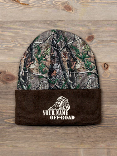 Off-Road : Embroidered 2-Tone Camo Cuffed Beanie