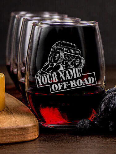 Off-Road : Cheese Board Wine Glass Gift Sets - Engraved