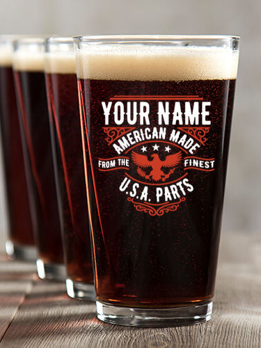 U.S.A. Parts : Pint Glasses - Color Printed