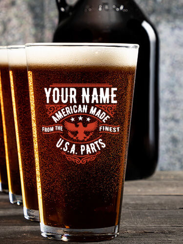 U.S.A. Parts : Growler Pint Glass Gift Sets - Color Printed