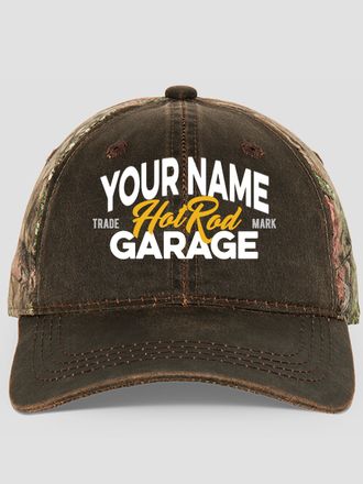 Hot Rod Garage : Embroidered 2-Tone Camo Hats