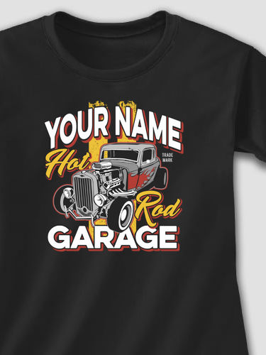 Hot Rod Garage : Adult Ladies Fitted T-Shirt