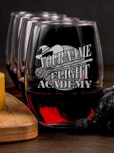 Flight Academy : Cheese Board Wine Glass Gift Sets - Engraved
