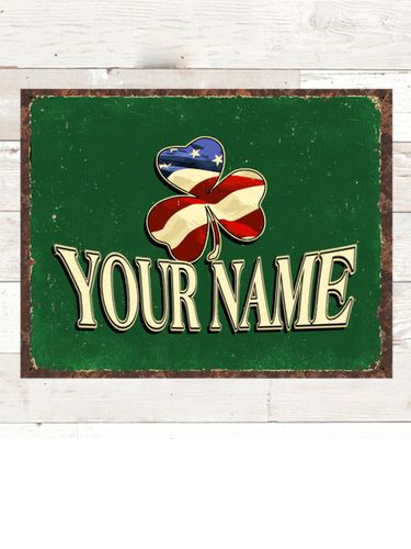 Shamrock Flag : Tin Signs
