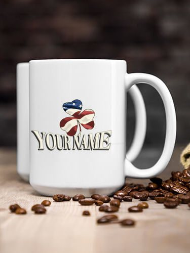 Shamrock Flag : Ceramic Coffee Mugs