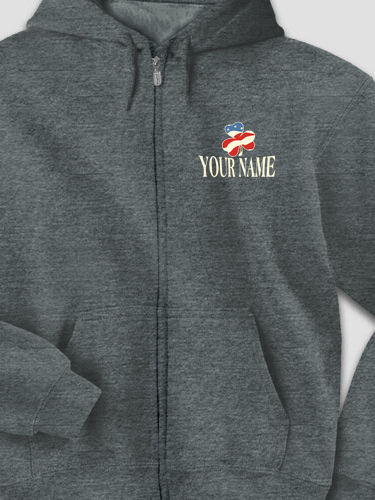Shamrock Flag : Embroidered Zip Hoodies
