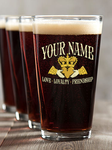 Claddagh : Pint Glasses - Color Printed