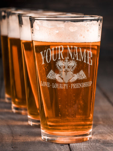 Claddagh : Pint Glasses - Engraved