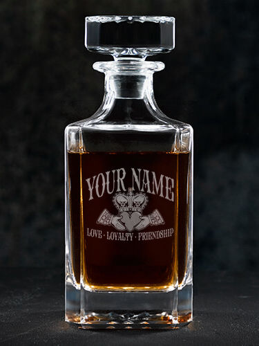 Claddagh : Whiskey Decanter - Engraved