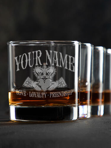 Claddagh : Rocks Glasses - Engraved