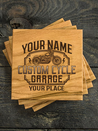 Custom Cycle Garage : Coasters - Engraved