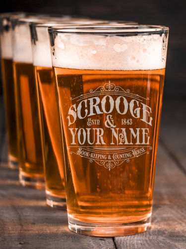 Scrooge : Pint Glasses - Engraved