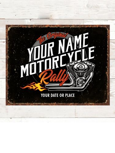 Motorcycle Rally : Tin Signs