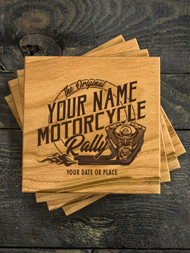 Motorcycle Rally : Coasters - Engraved